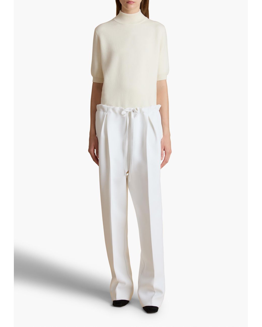 Khaite White Trenton Pant