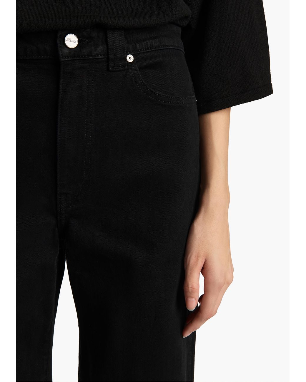Khaite Black Dane Stretch Jean