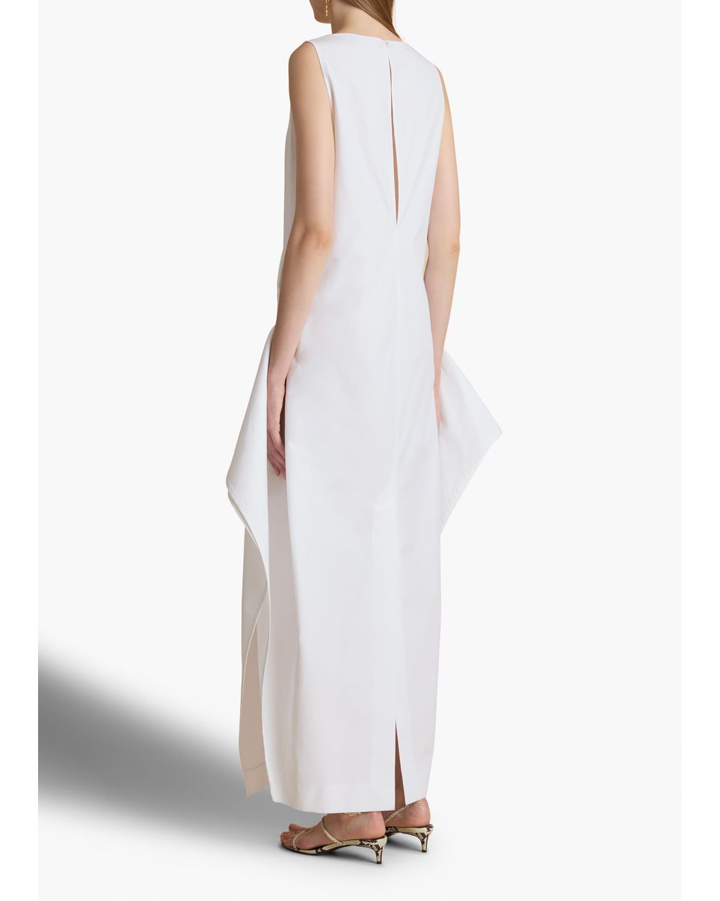 Khaite White Cotton Maxi Dress