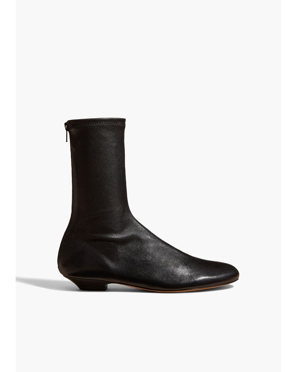 Khaite Black Apollo Flat Ankle Boot