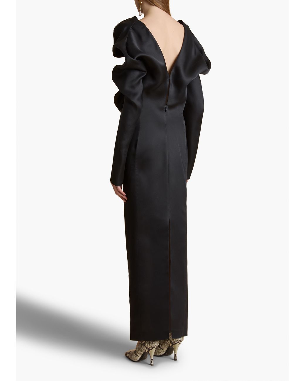 Khaite Black Judo Dress