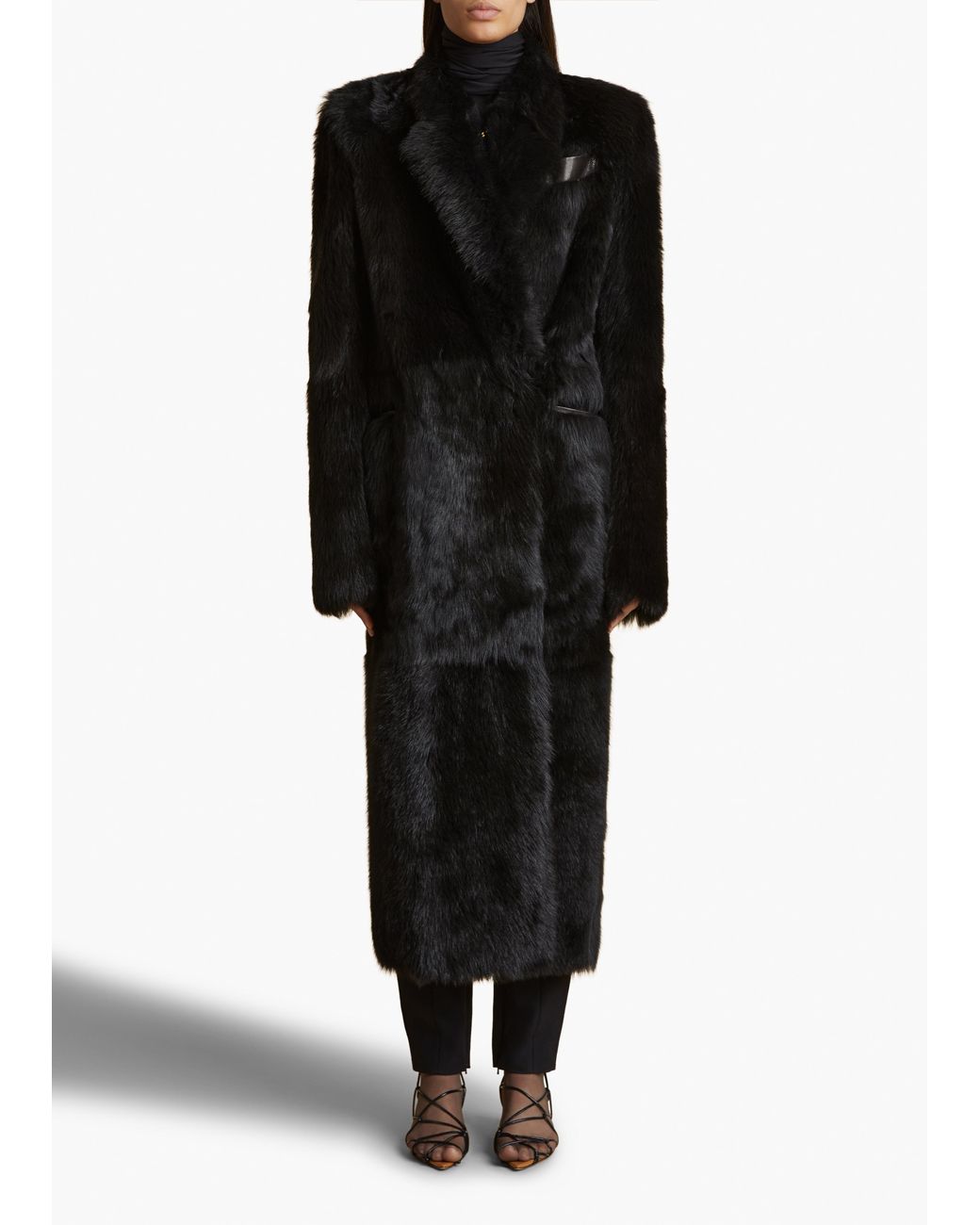 Khaite Black Lolo Shearling Coat