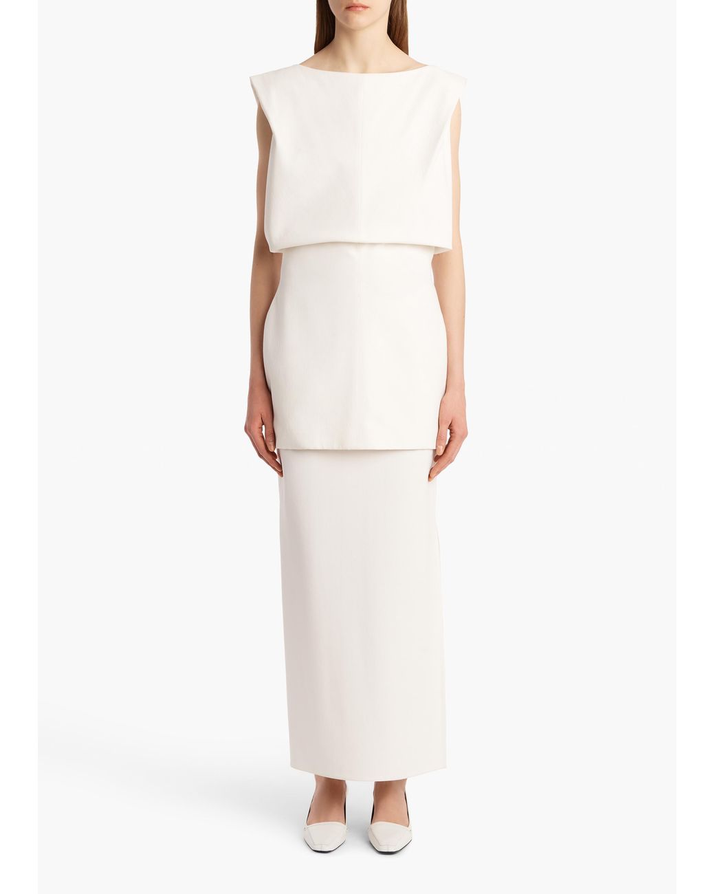Khaite White Toma Short Dress