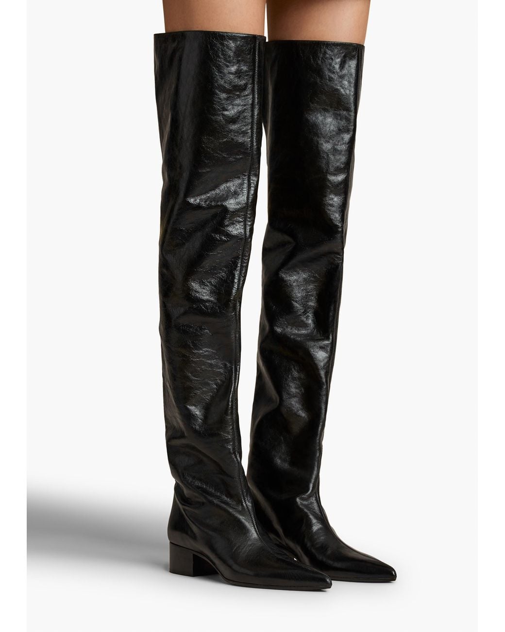 Khaite White Andee Over-The-Knee Boot