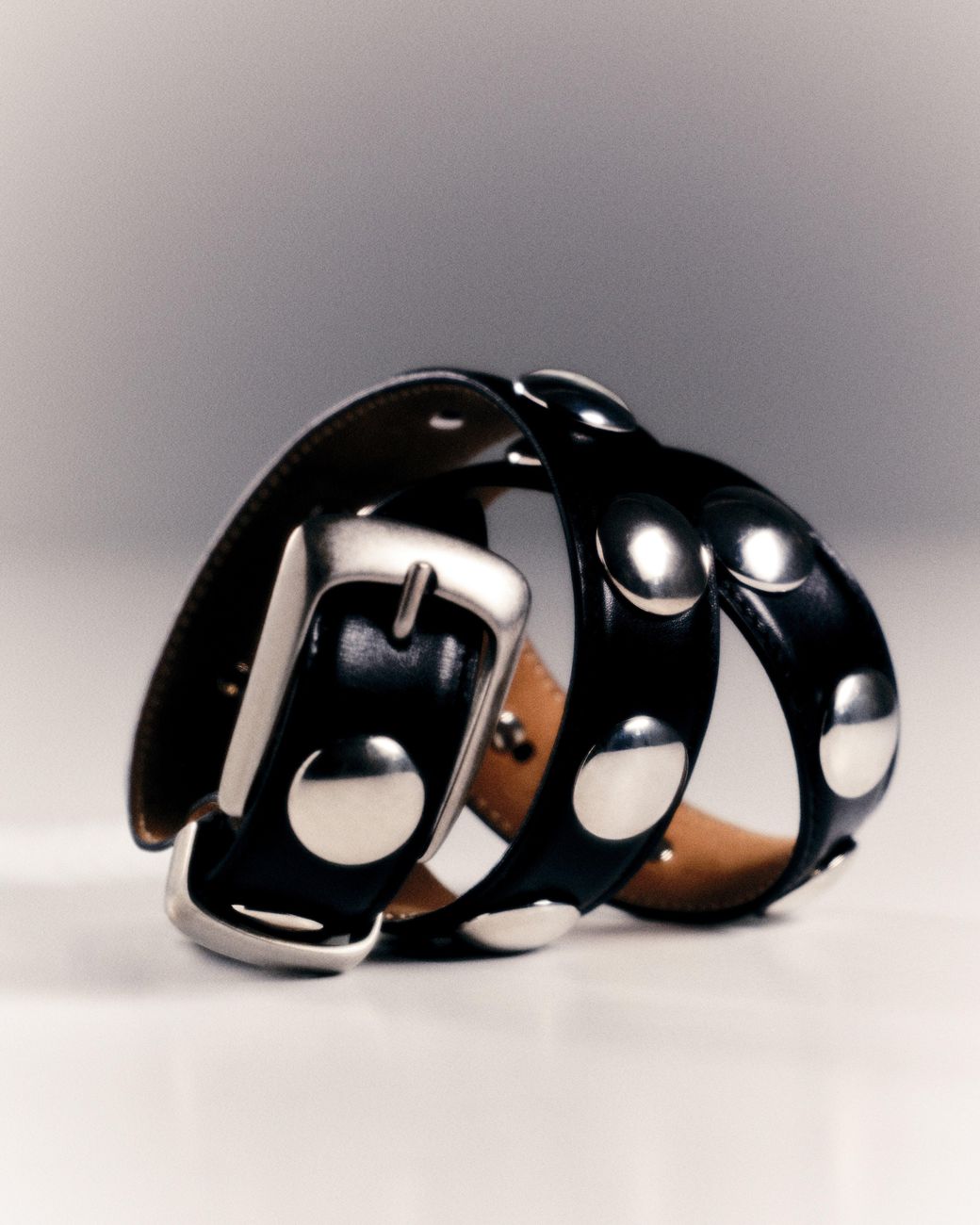 Khaite Black Benny Belt With Studs