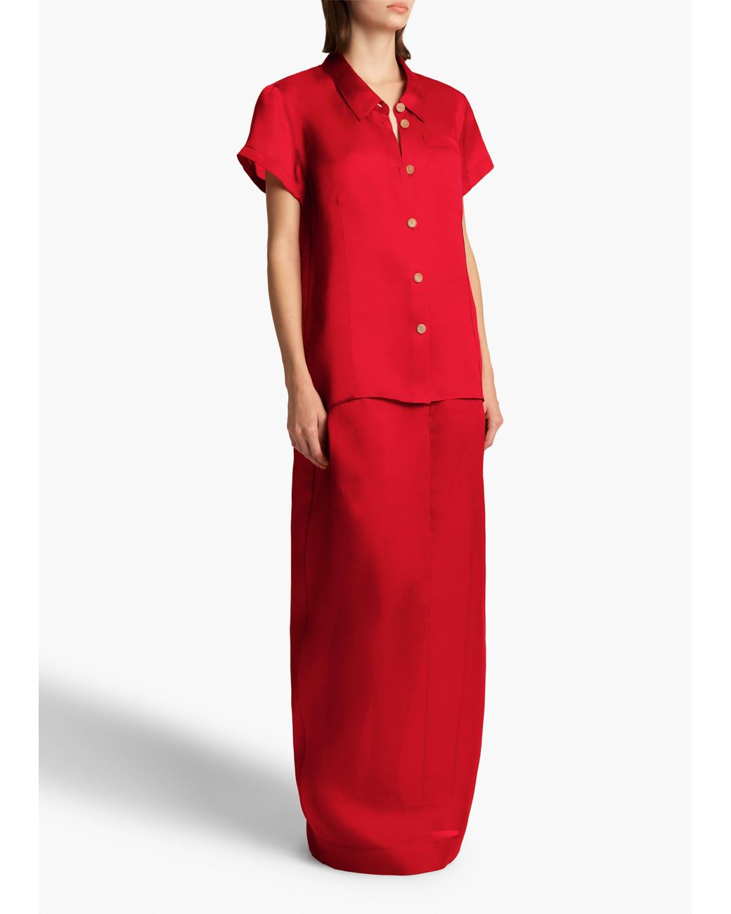 Khaite Red Keefe Top