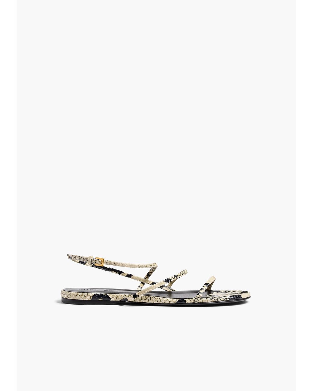 Khaite White Loop Flat Sandal