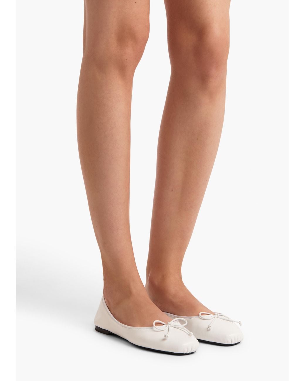 Khaite White Charlotte Ballerina Flat