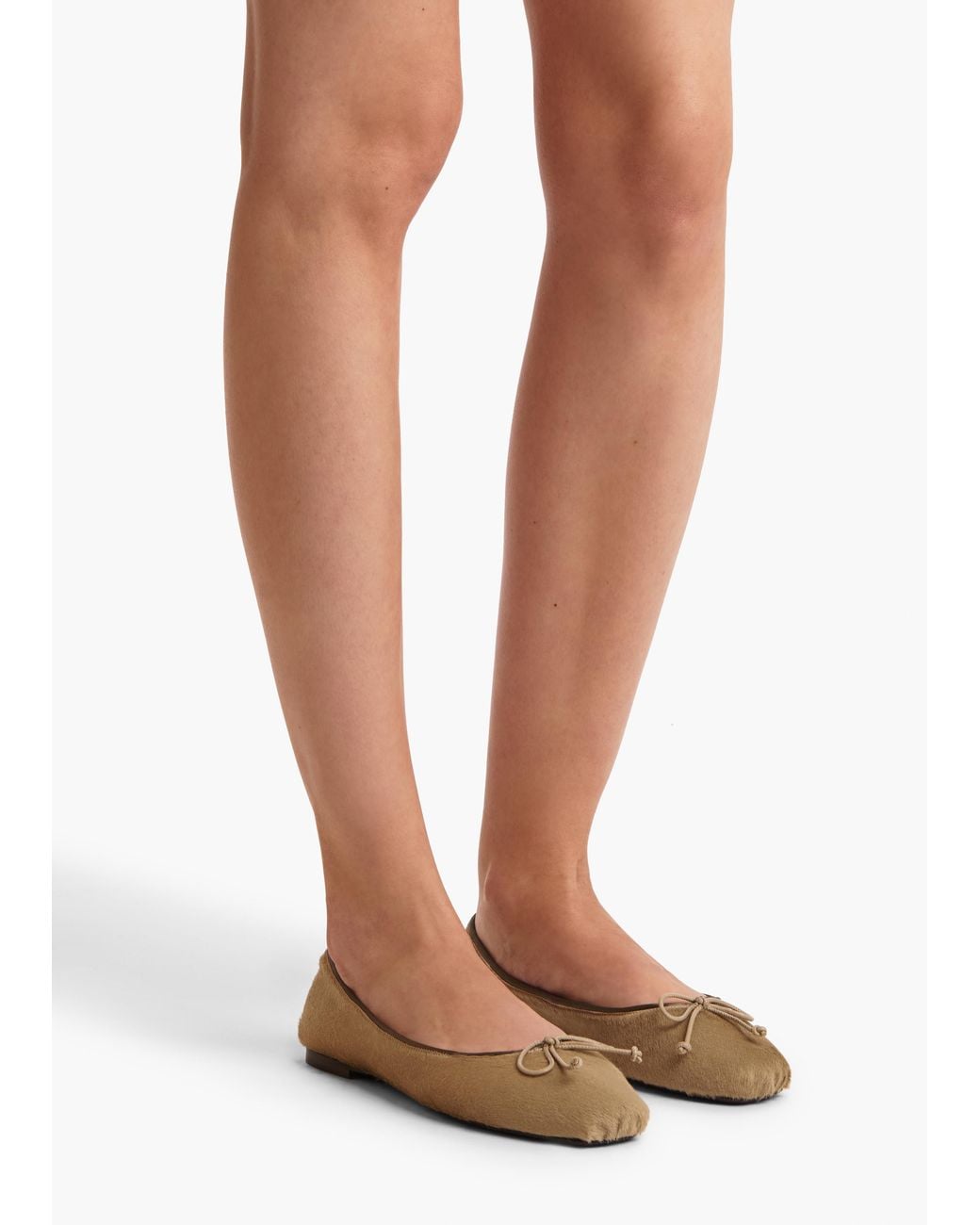 Khaite White Charlotte Ballerina Flat
