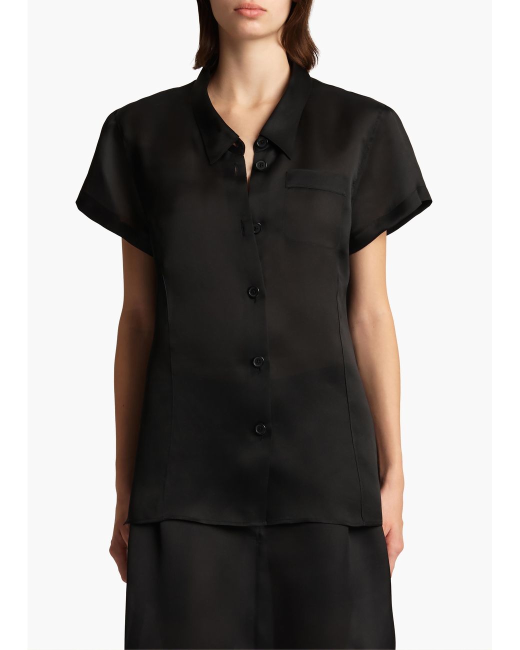 Khaite Black Keefe Top