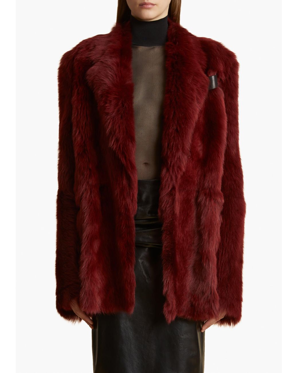Khaite Red Willow Shearling Jacket