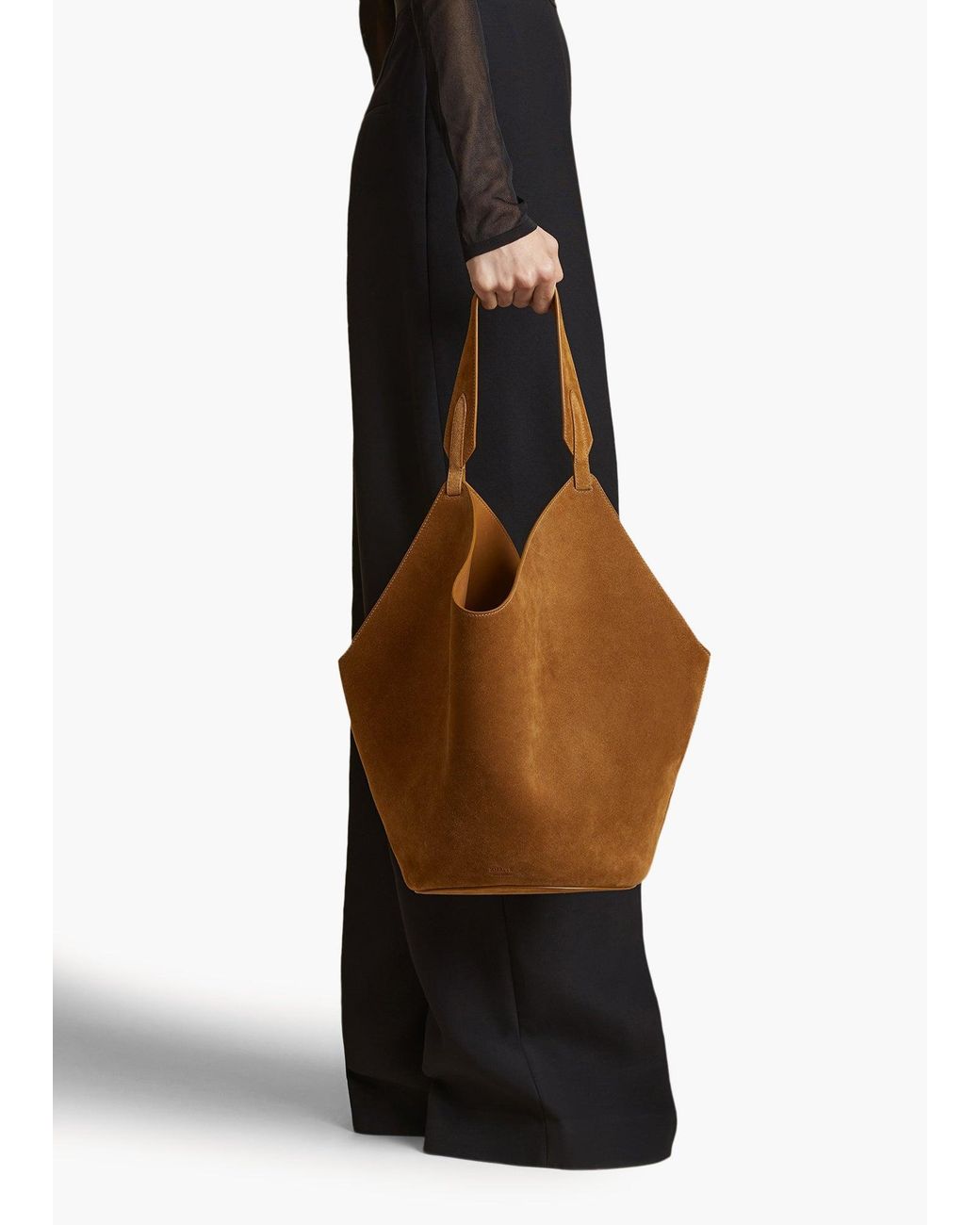 Khaite Brown Medium Lotus Tote