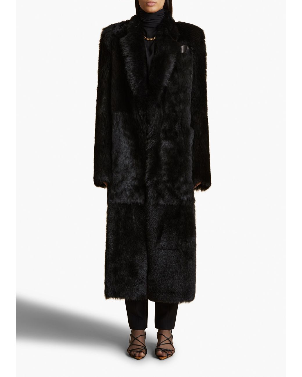 Khaite Black Lolo Shearling Coat