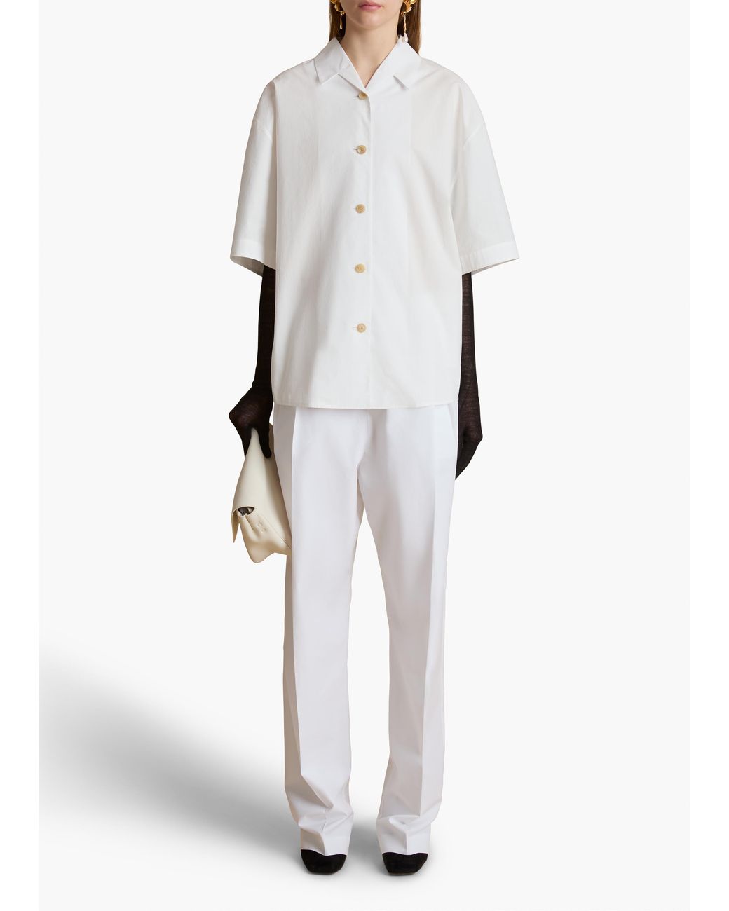 Khaite White Trenton Pant
