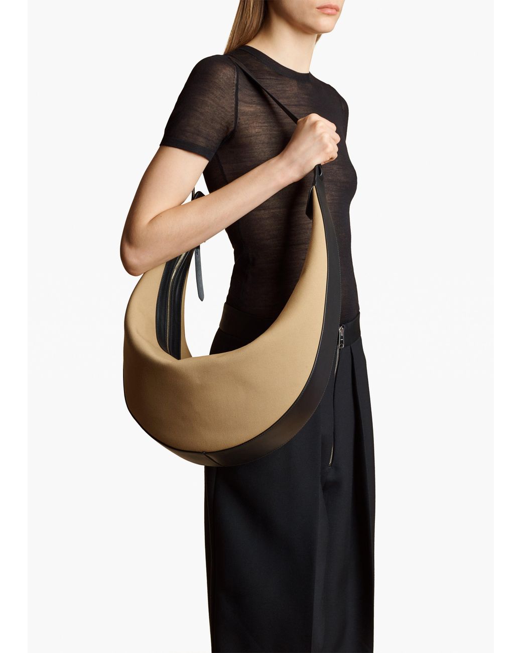 Khaite White Augustina Hobo