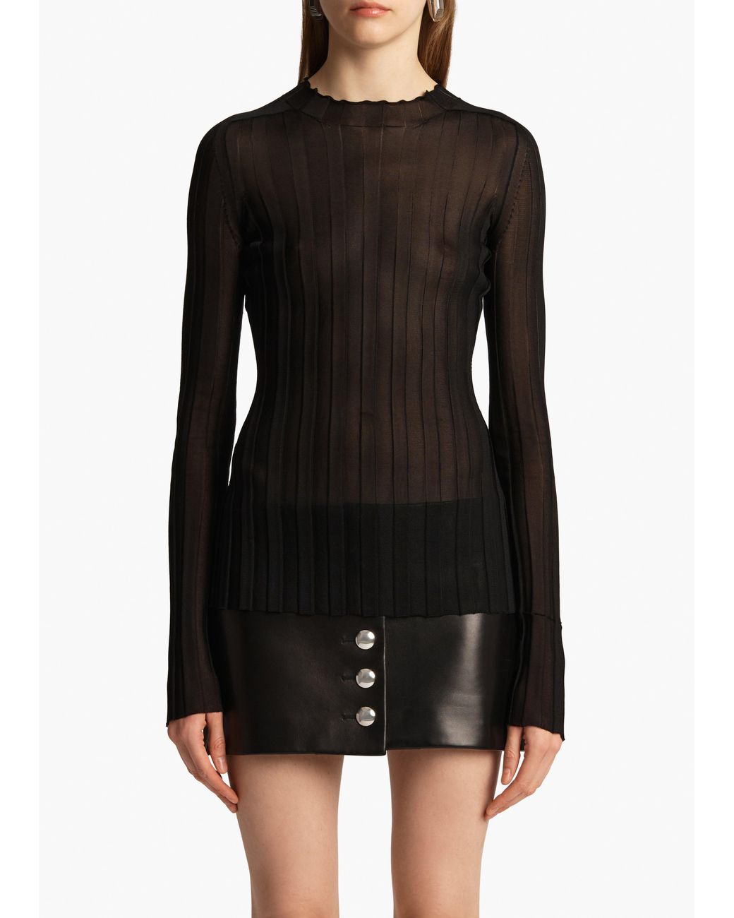 Khaite Black Cosette Top