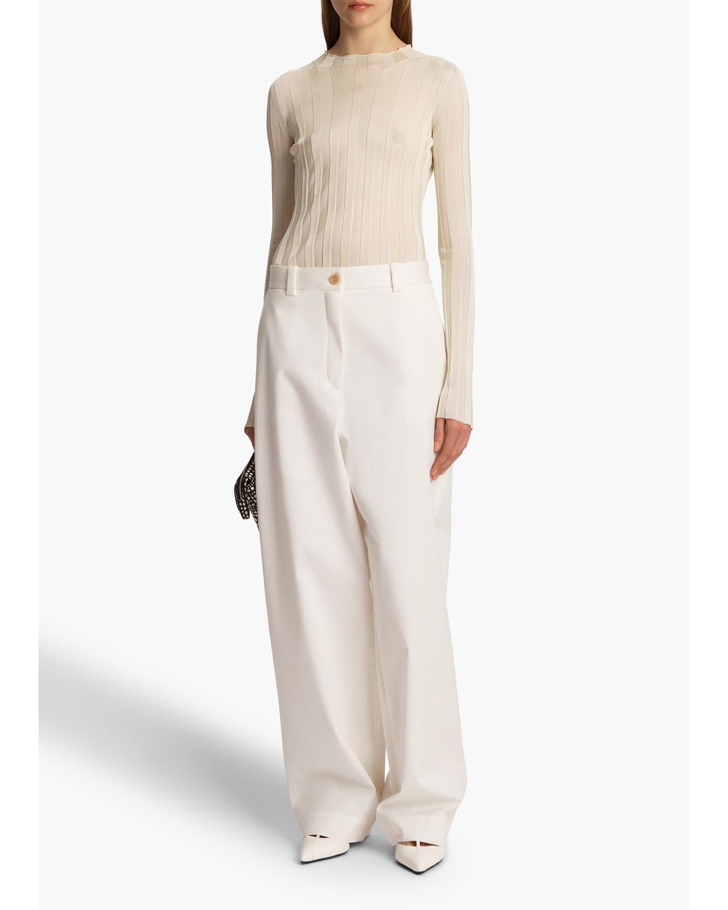 Khaite White Gari Pant