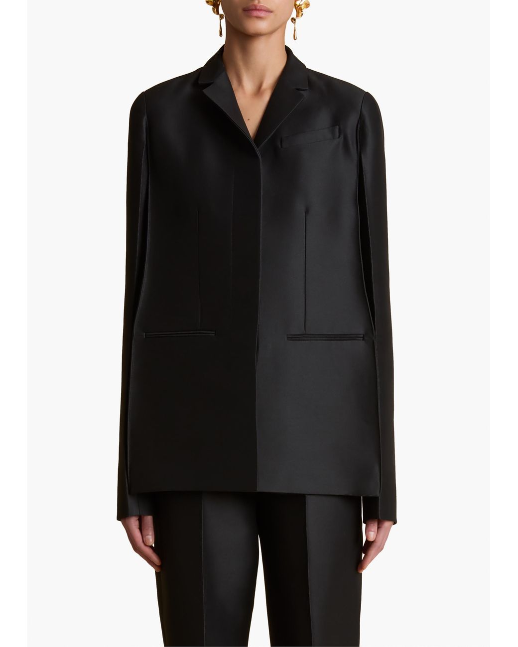 Khaite Black Crittan Jacket