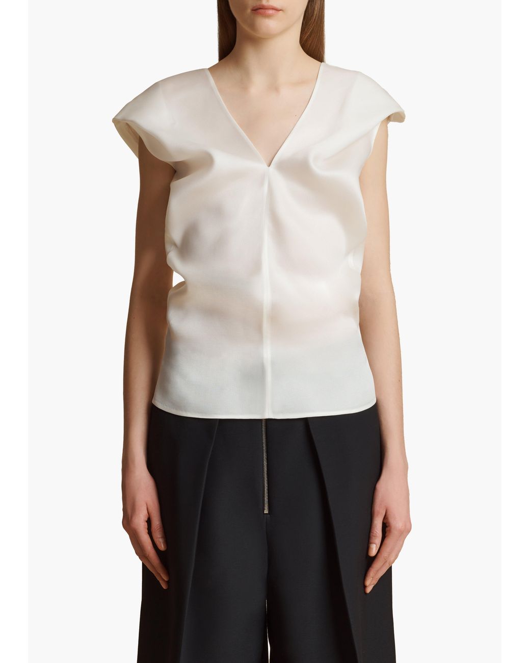 Khaite White Ami Top