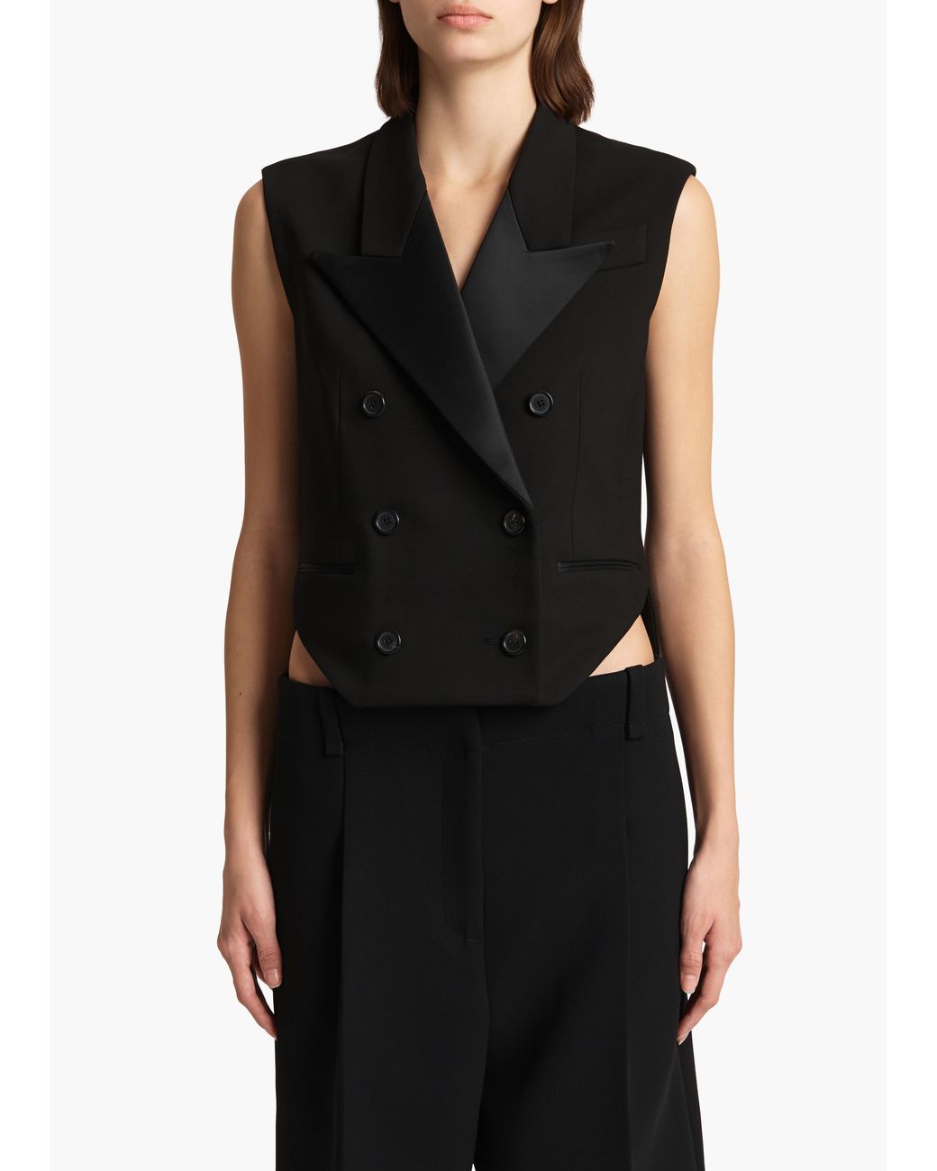 Khaite Black Orville Vest