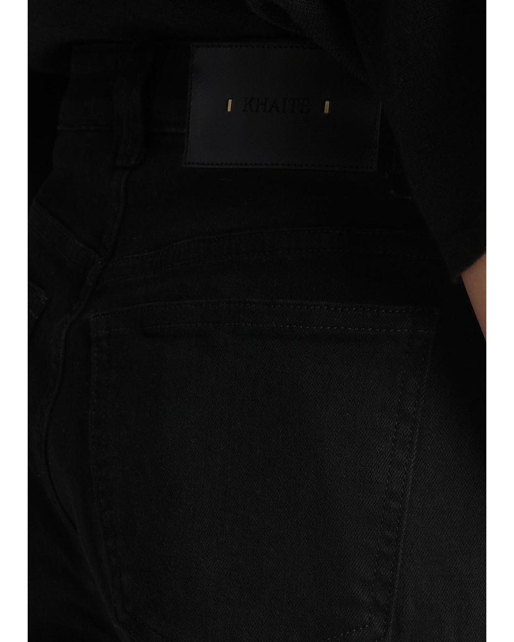 Khaite Black Dane Stretch Jean