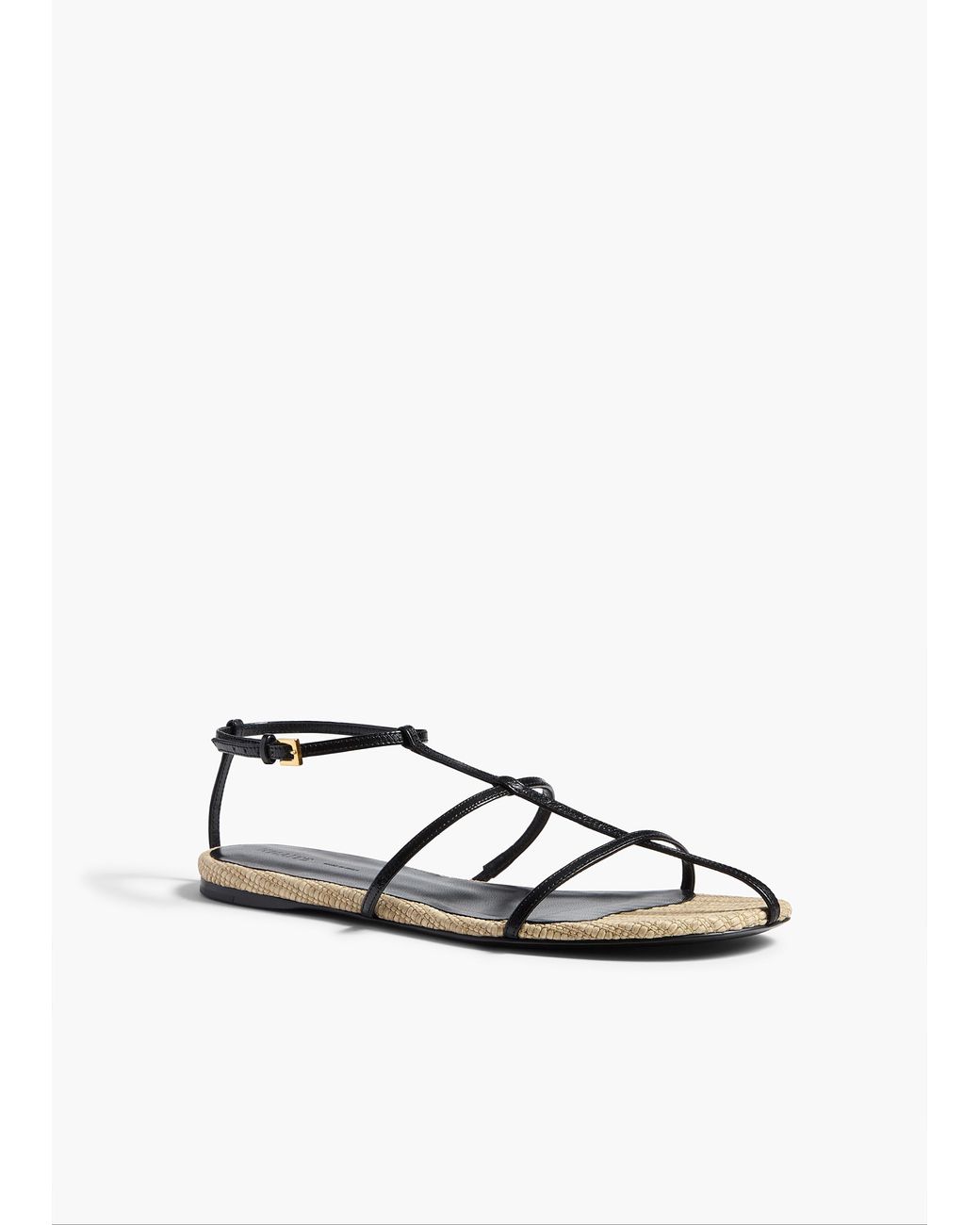 Khaite White Cage Flat Sandal