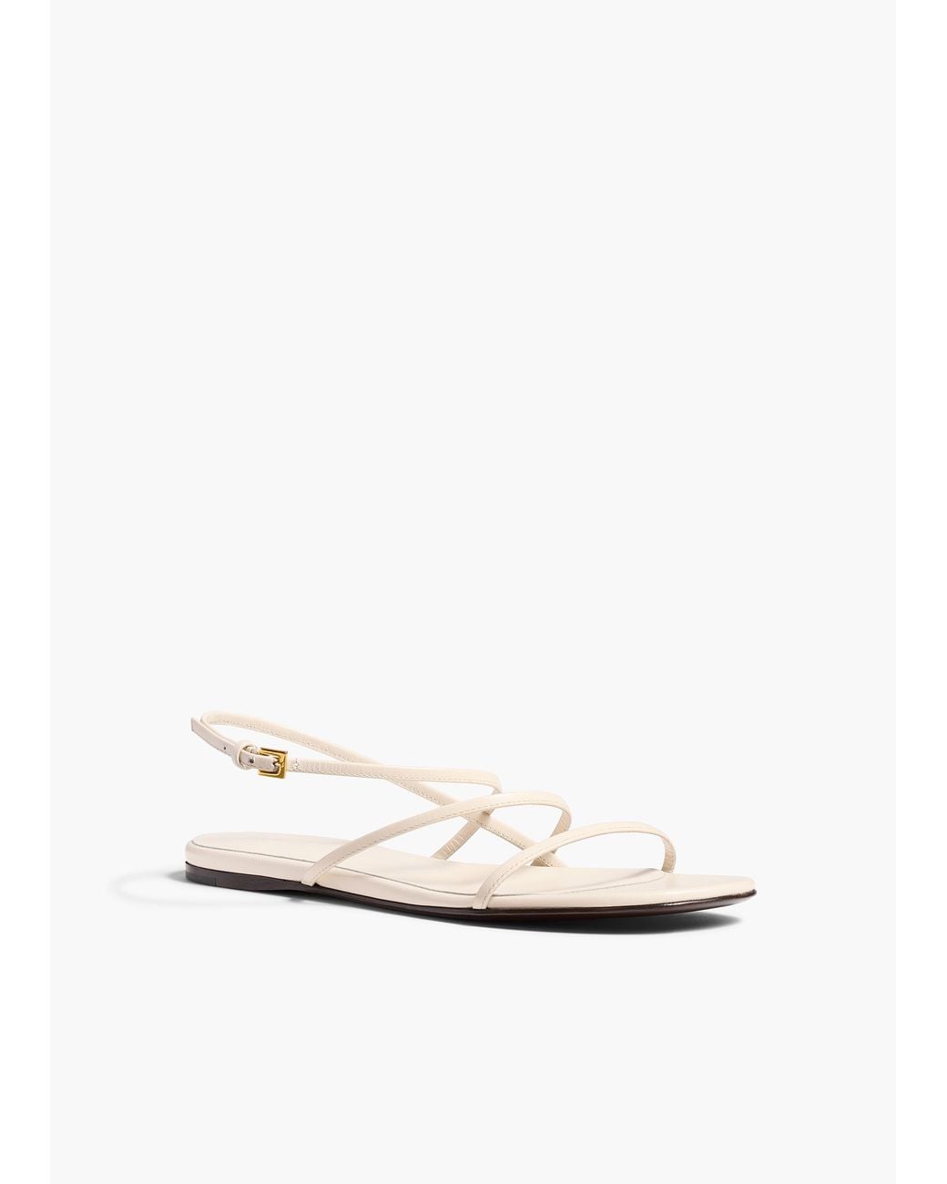 Khaite White Loop Flat Sandal