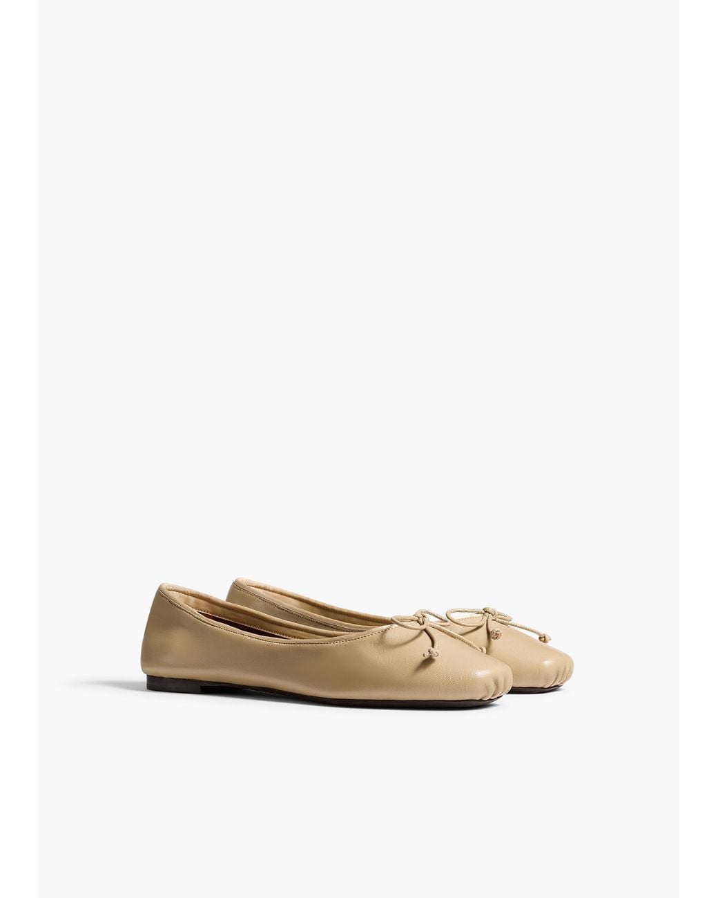 Khaite White Charlotte Ballerina Flat