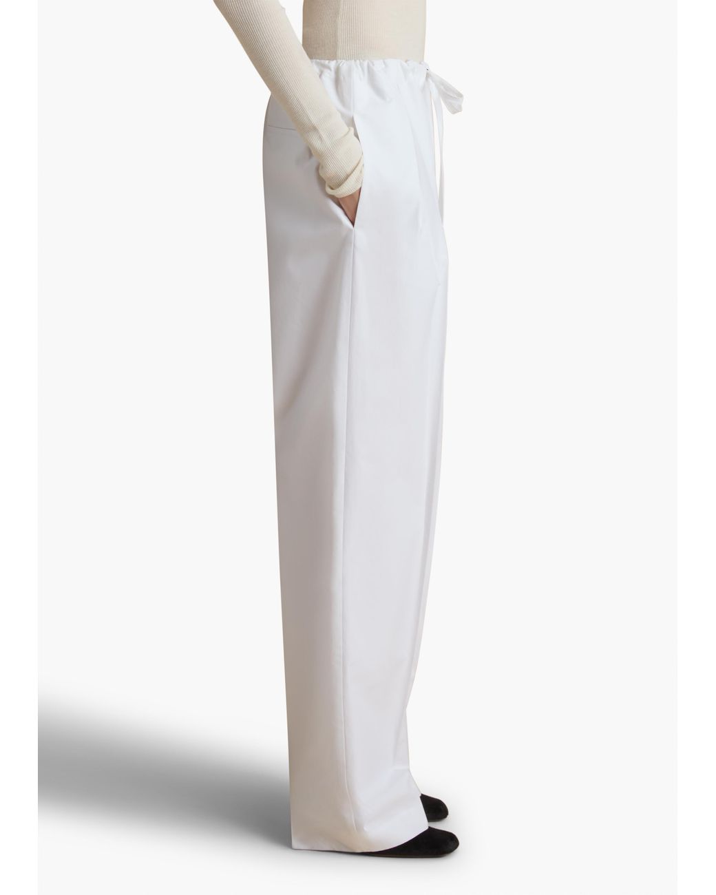 Khaite White Trenton Pant