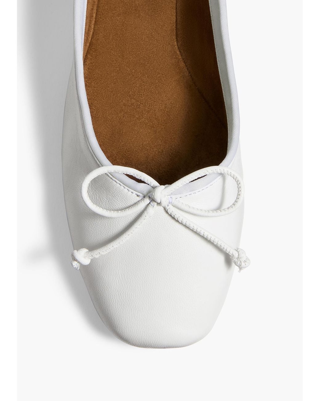 Khaite White Charlotte Ballerina Flat