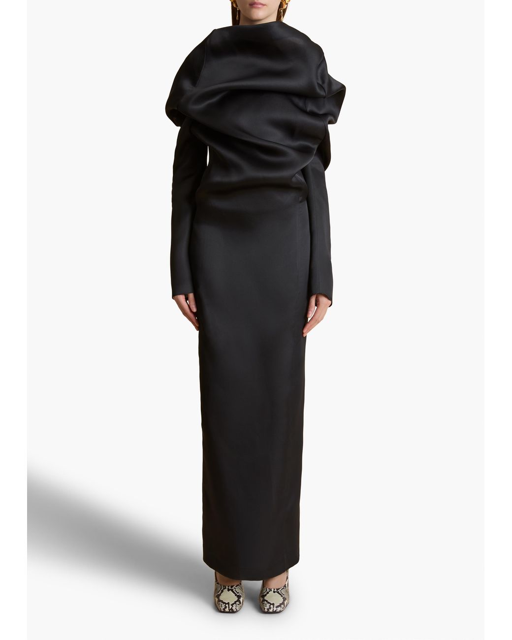 Khaite Black Judo Dress