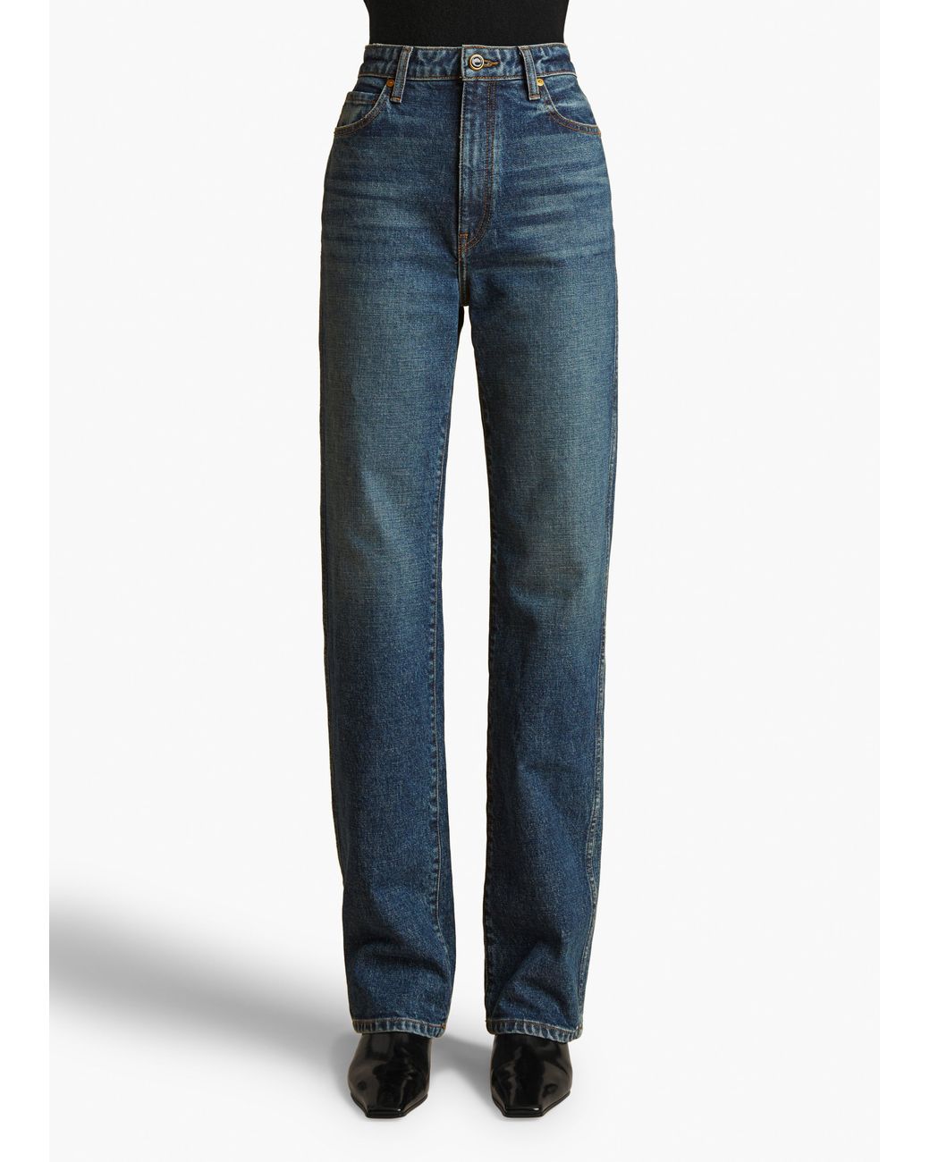 Khaite Blue Danielle Stretch Jean