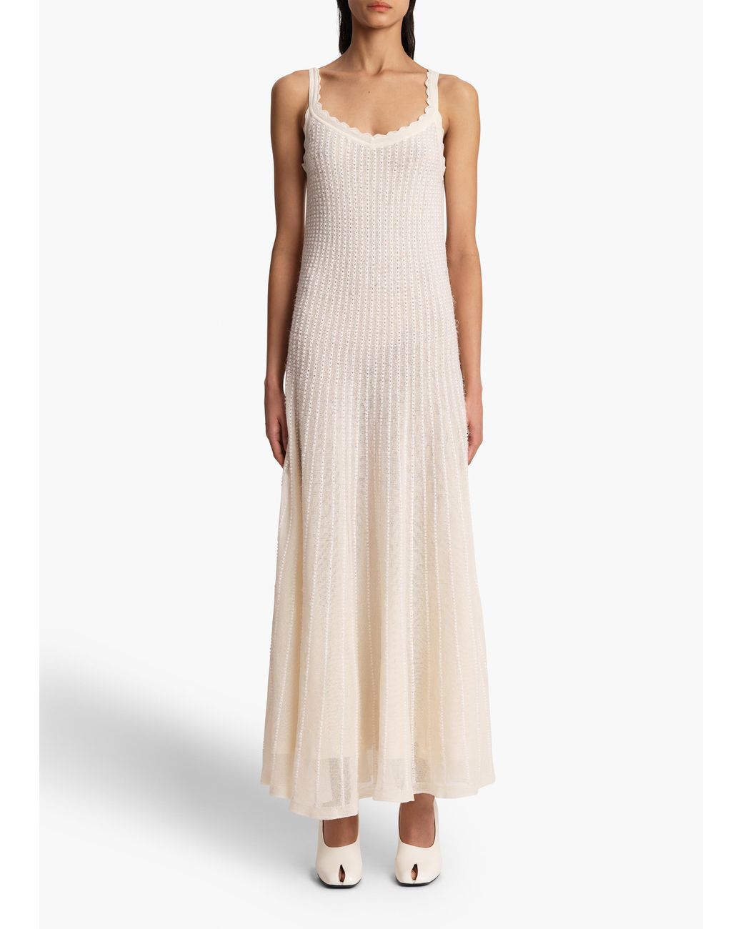 Khaite White Thora Dress