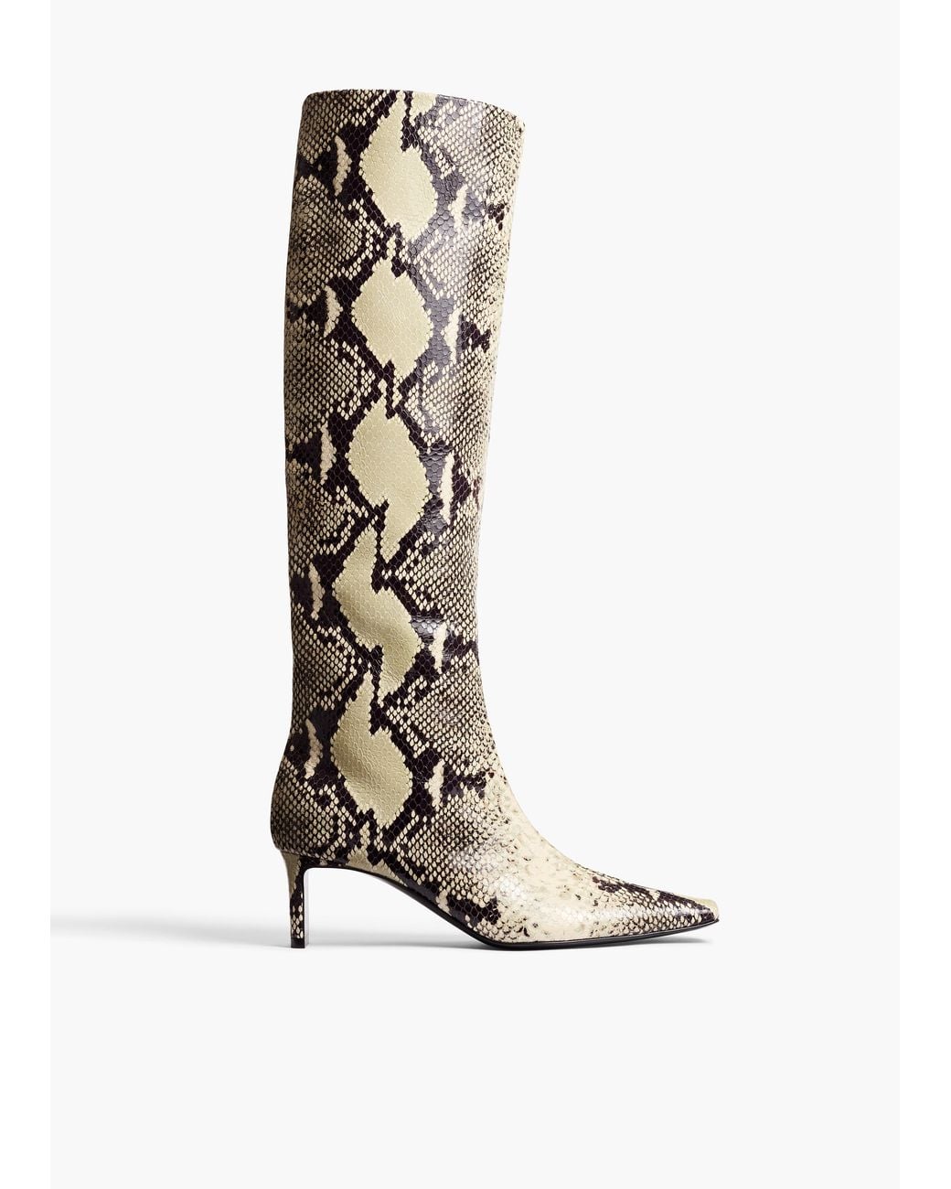 Khaite White Ona Knee-High Boot