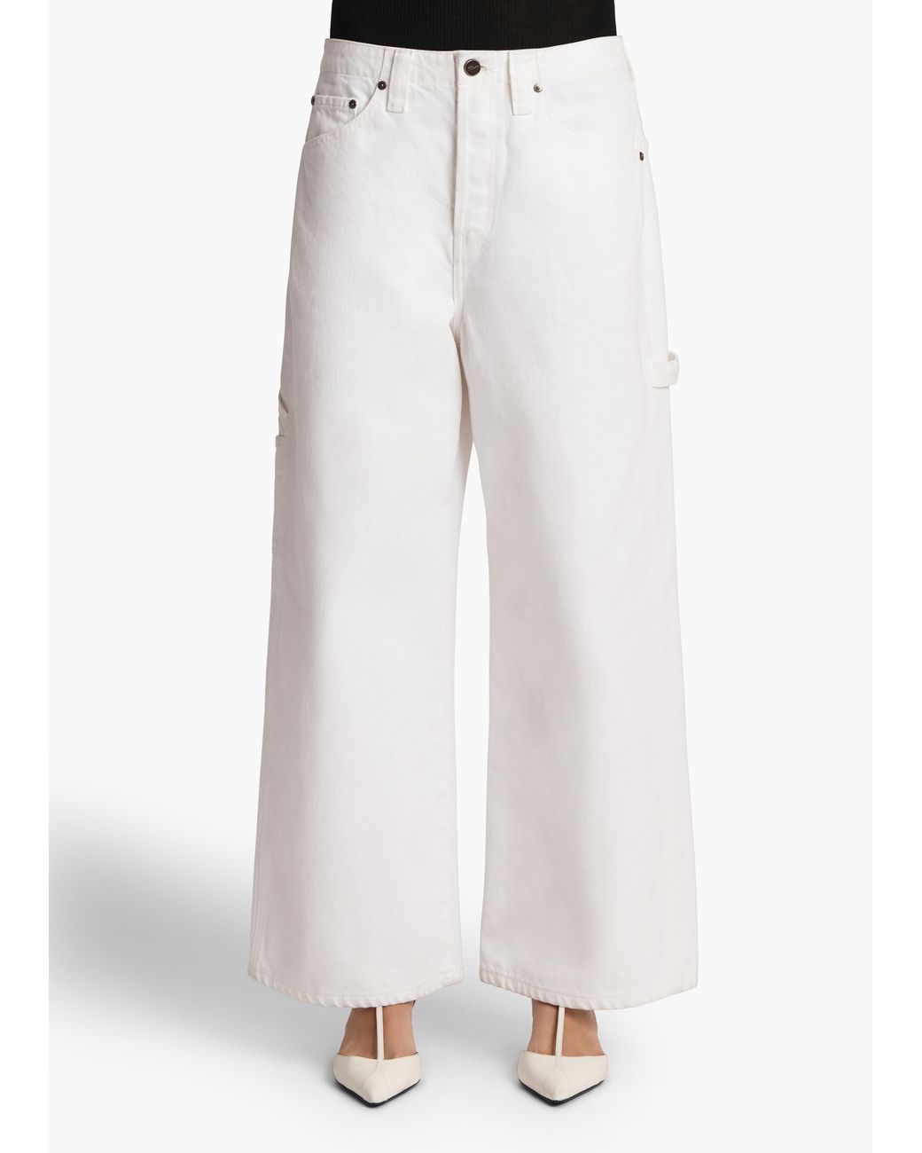 Khaite White Sowen Jean