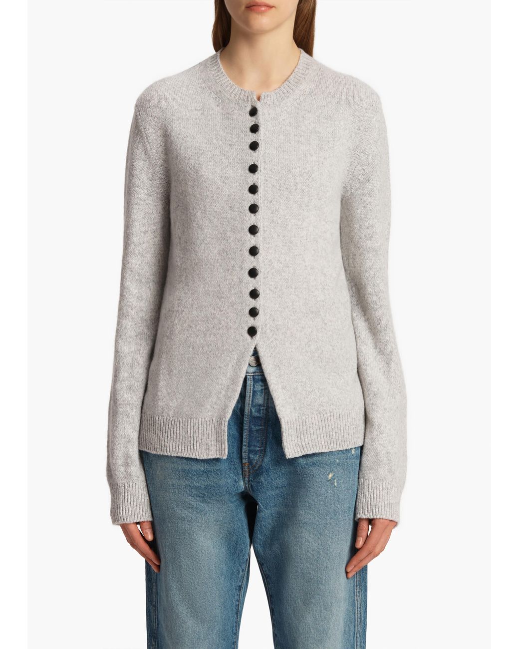 Khaite White Josette Cardigan