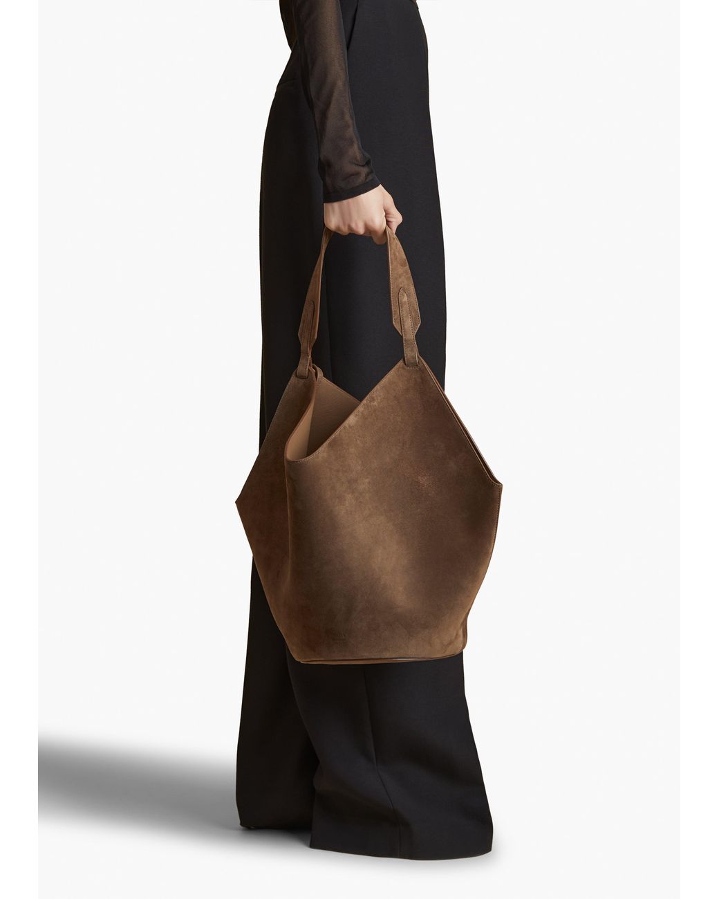 Khaite Brown Medium Lotus Tote
