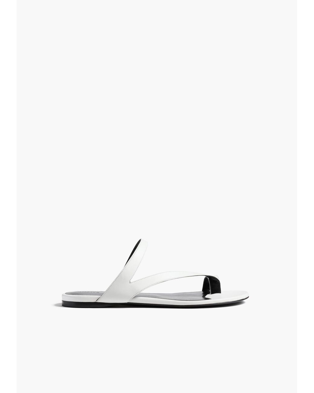Khaite White Aimee Flat Sandal