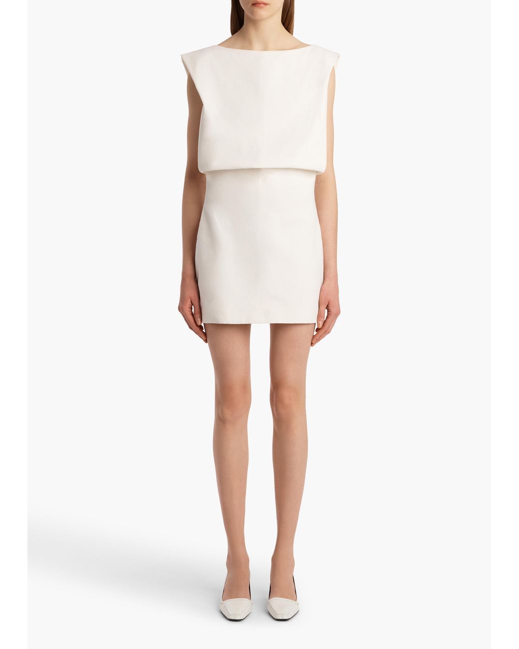 Khaite White Toma Short Dress