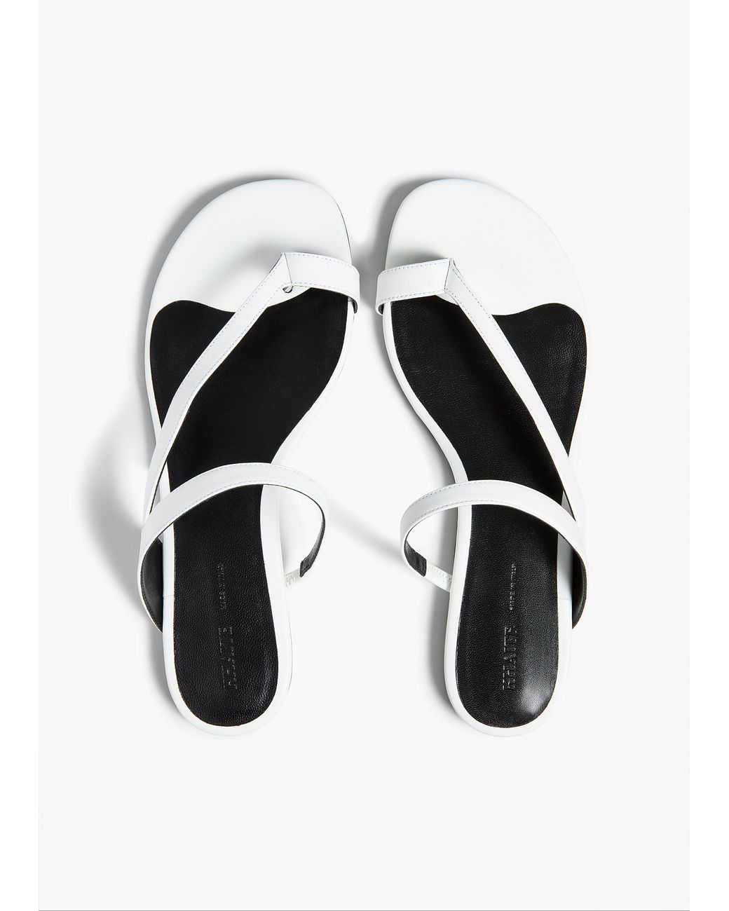 Khaite White Aimee Flat Sandal