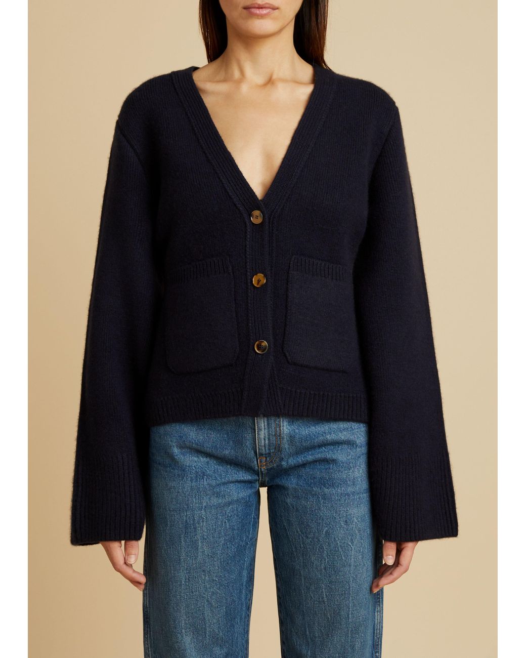Khaite Cashmere The Scarlet Cardigan in Blue - Lyst