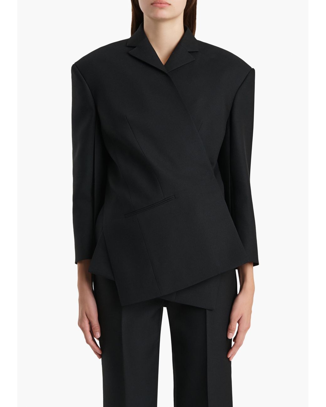 Khaite Black Palto Jacket