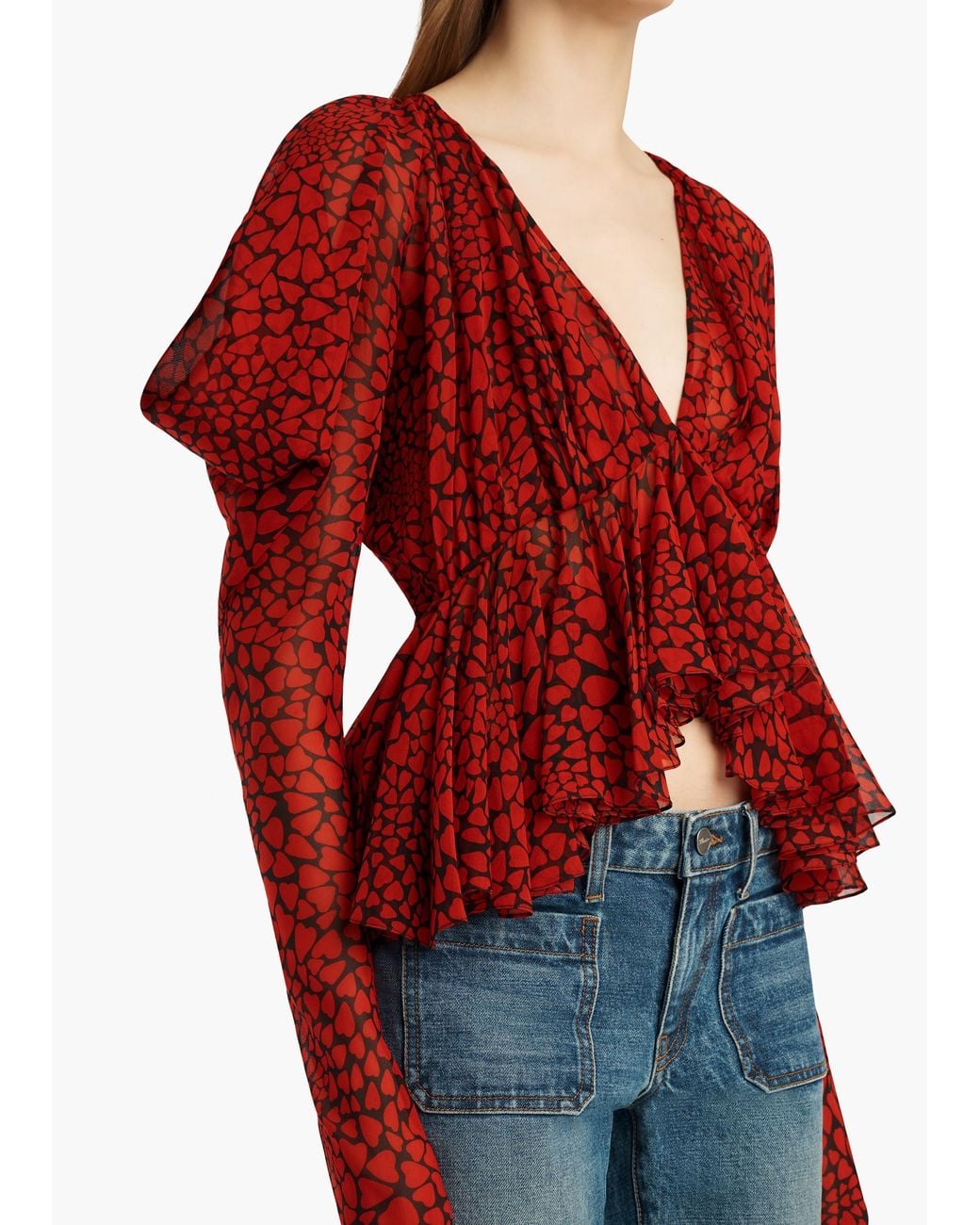Khaite Red Tylar Top
