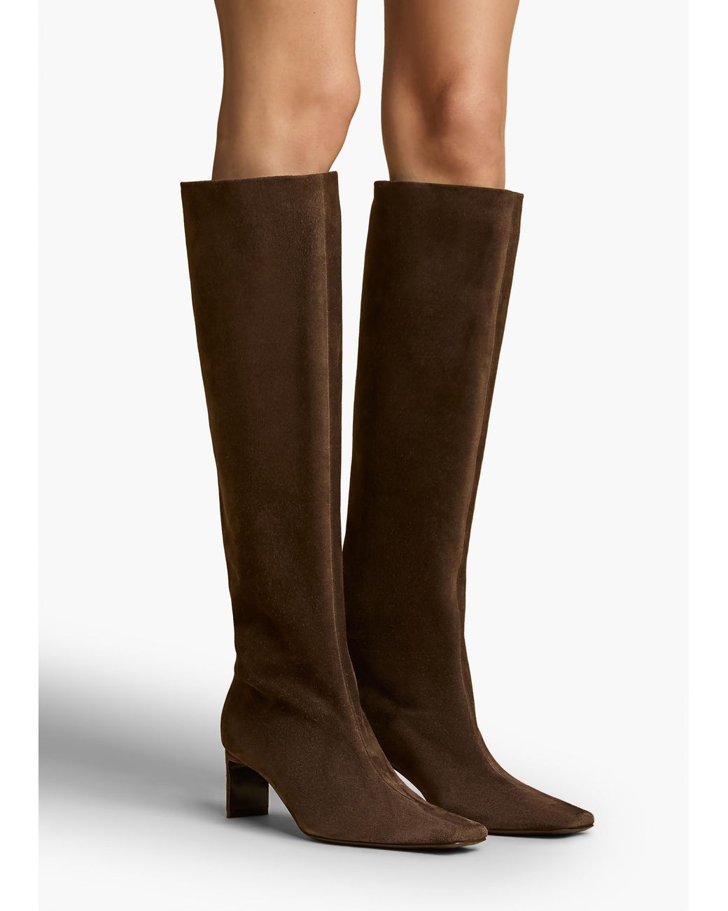 Khaite Brown Ona Knee-High Boot