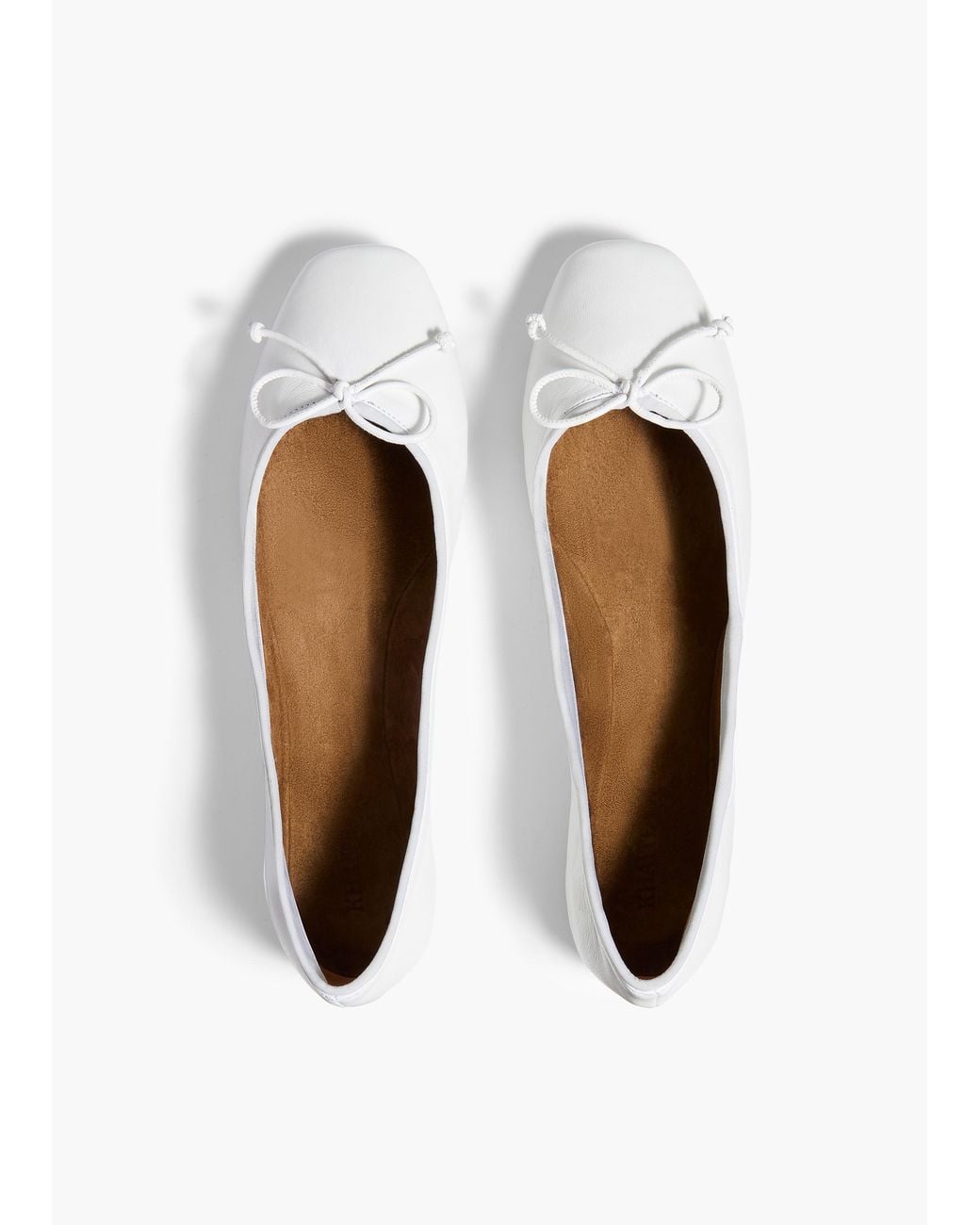 Khaite White Charlotte Ballerina Flat
