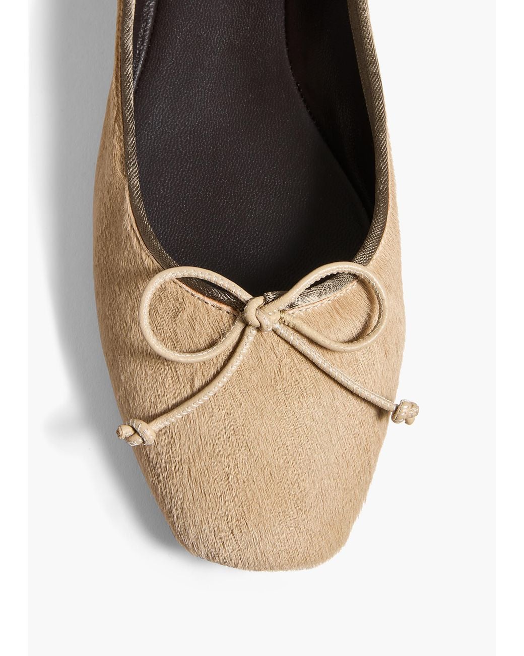 Khaite White Charlotte Ballerina Flat