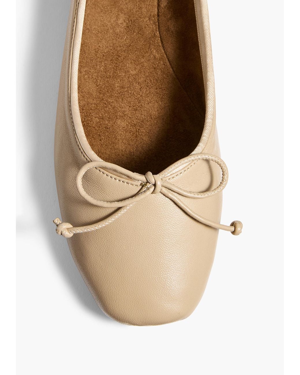 Khaite White Charlotte Ballerina Flat