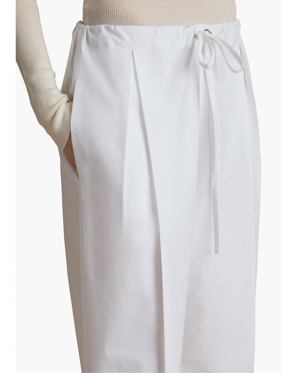 Khaite White Trenton Pant