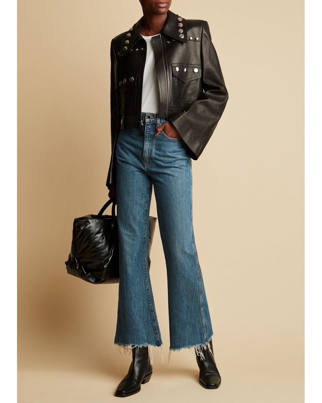 Khaite Cotton The Gabbie Jean in Blue 