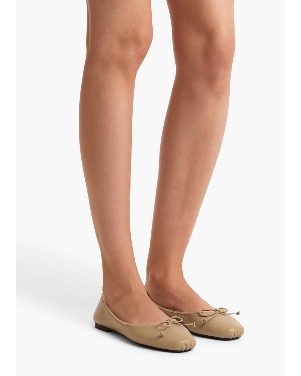Khaite White Charlotte Ballerina Flat